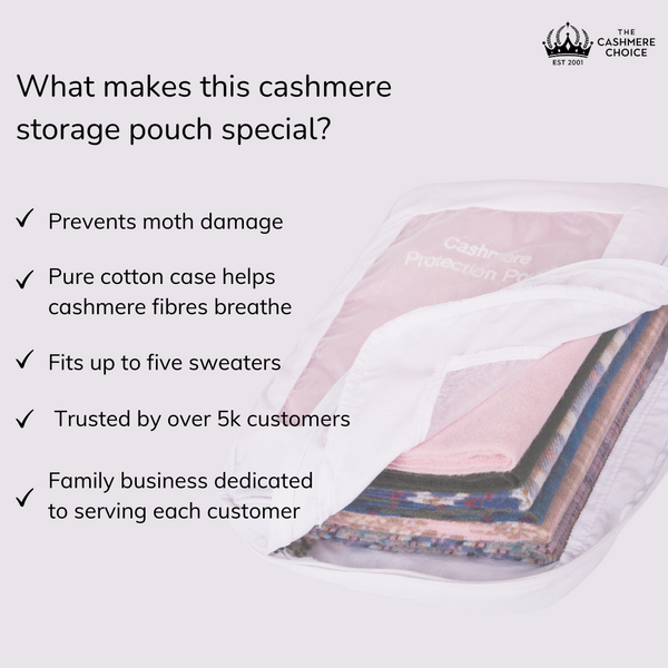 5 Cashmere Protection Pouches | Moth Proof Storage Bags for Your Clothes