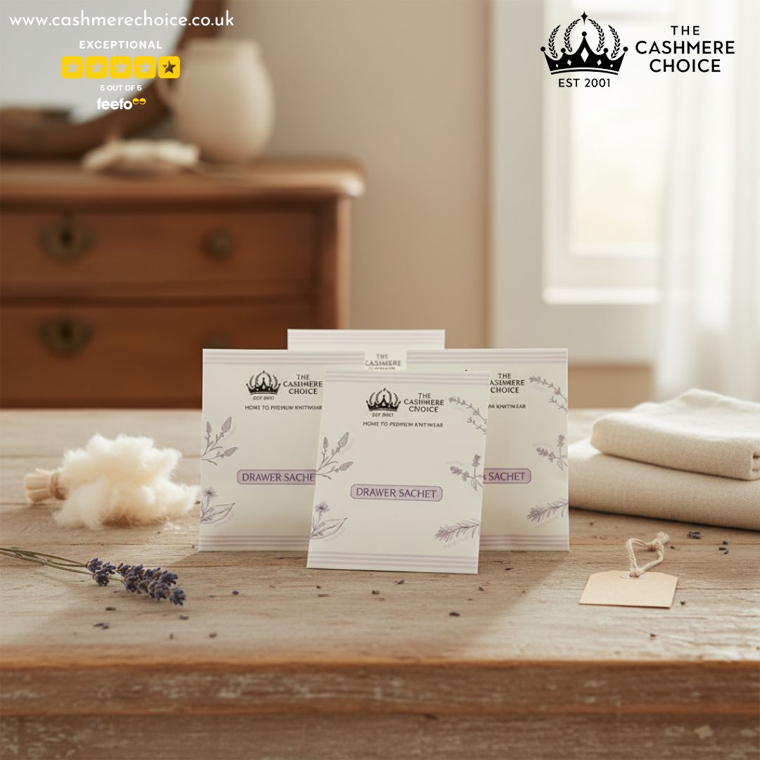 The Cashmere Choice - Anti Moth Scented Drawer Sachets - Cashmere Protection 4-Pack