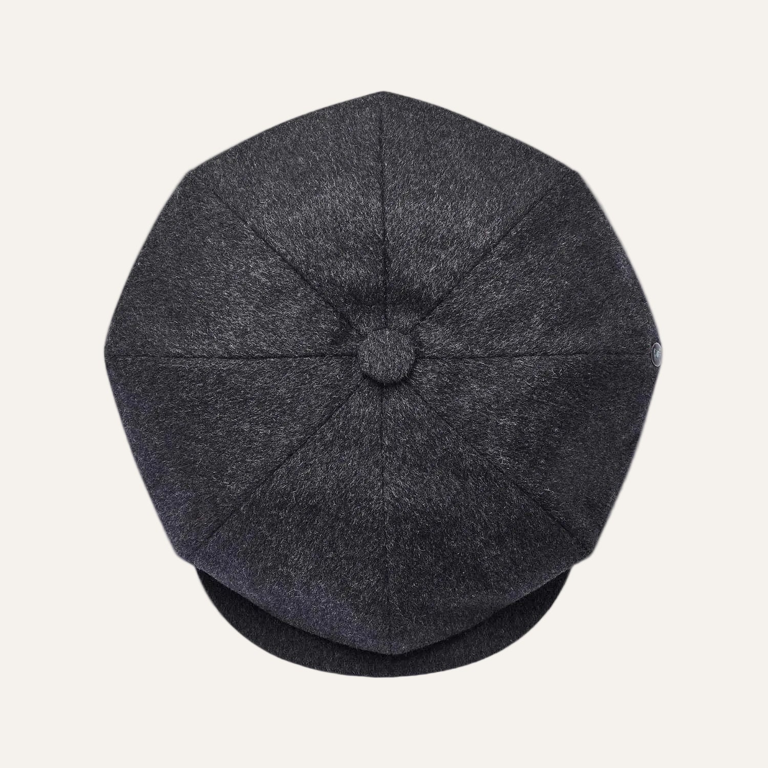 Grey 8-Piece Baker Boy Hat by City Sport , Birds Eye View