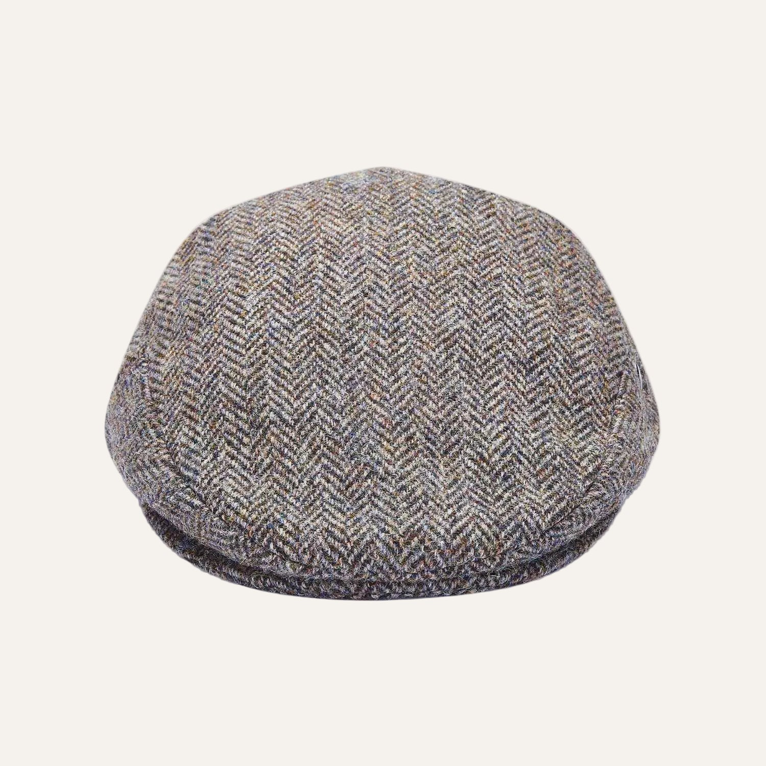 Harris Tweed Flat Cap | Beige Herringbone Cap by City Sport