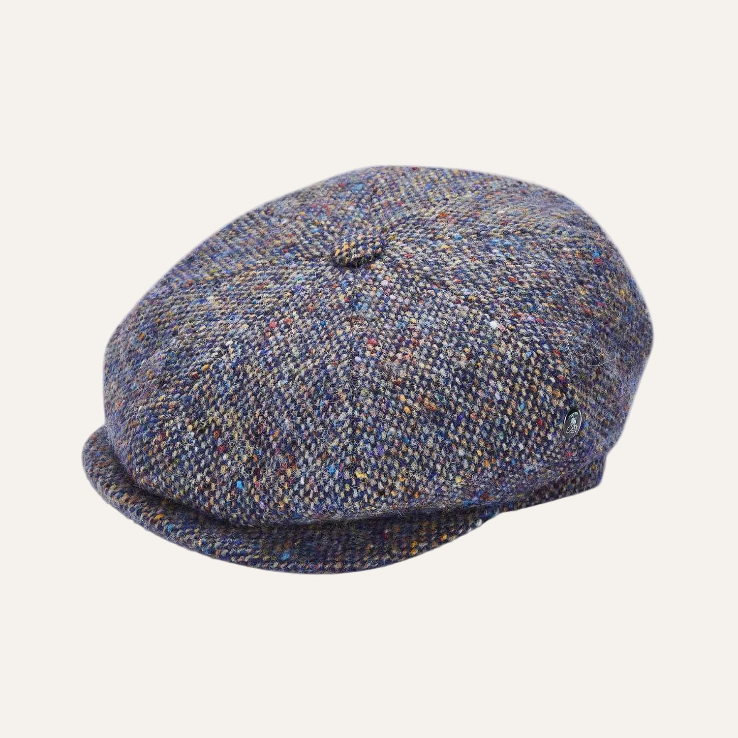 Baker Boy Hat by City Sport | Blue Speckled Donegal Tweed Cap