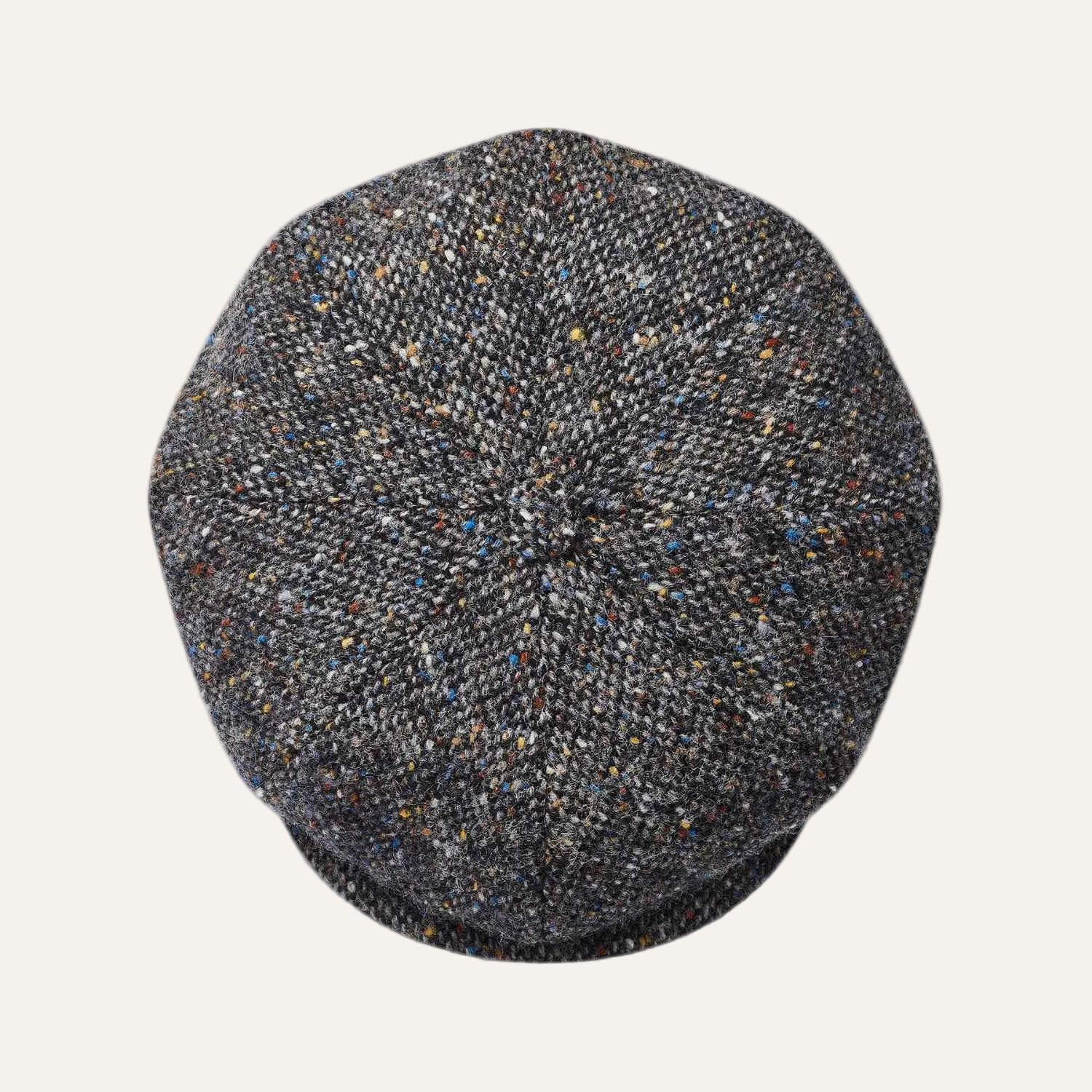 Birds Eye View 8 Piece Baker Boy Hat by City Sport | Grey Speckled Donegal Tweed Cap |