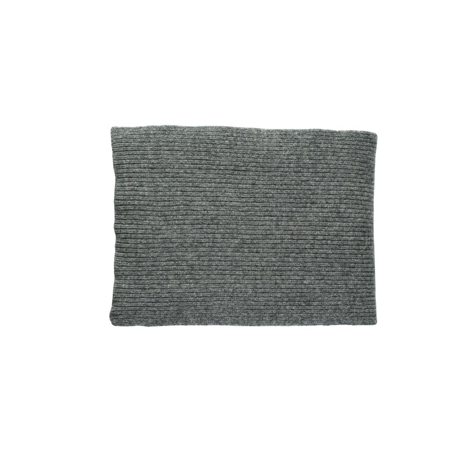 Ribbed wool scarf  -  Grey