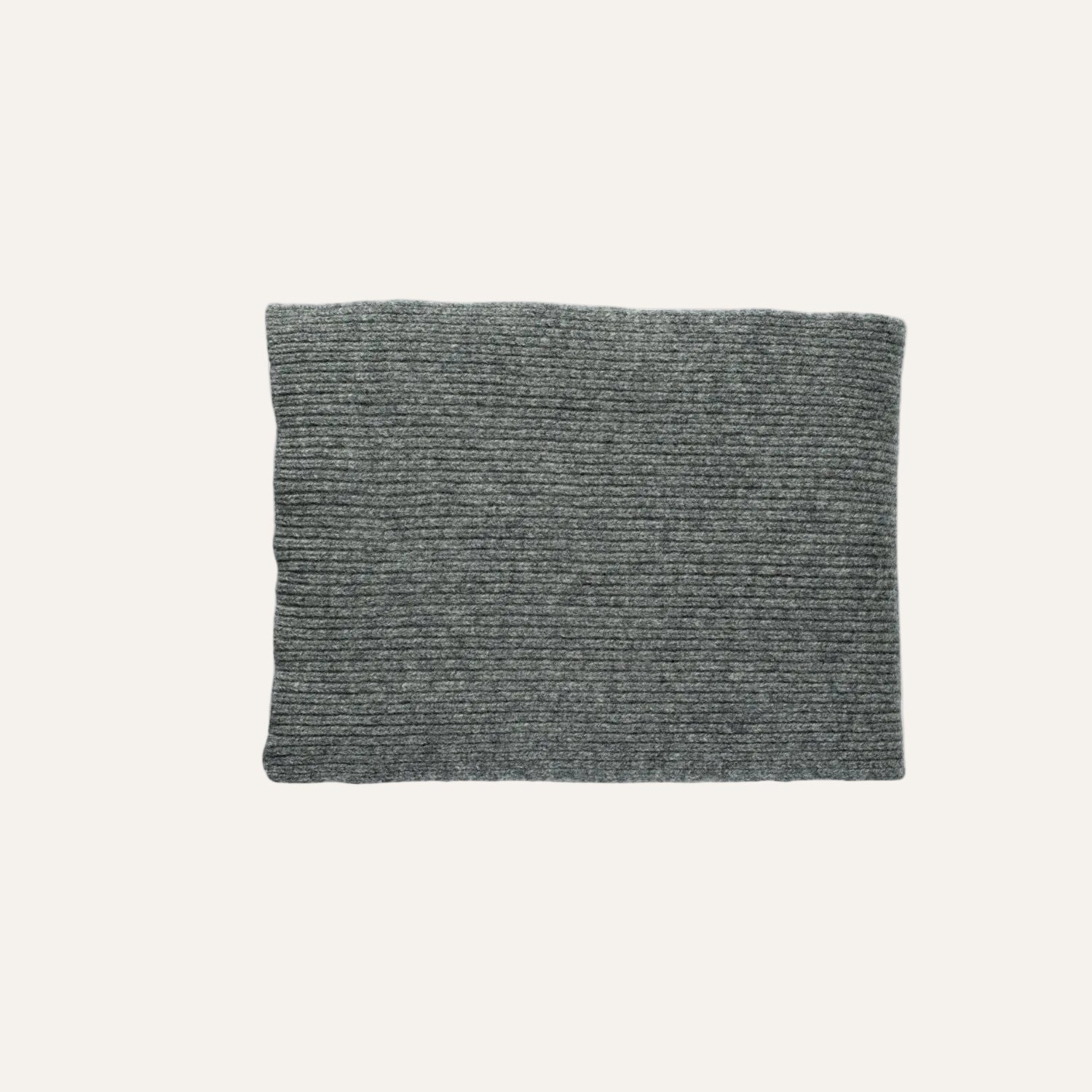 Ribbed wool scarf - Grey