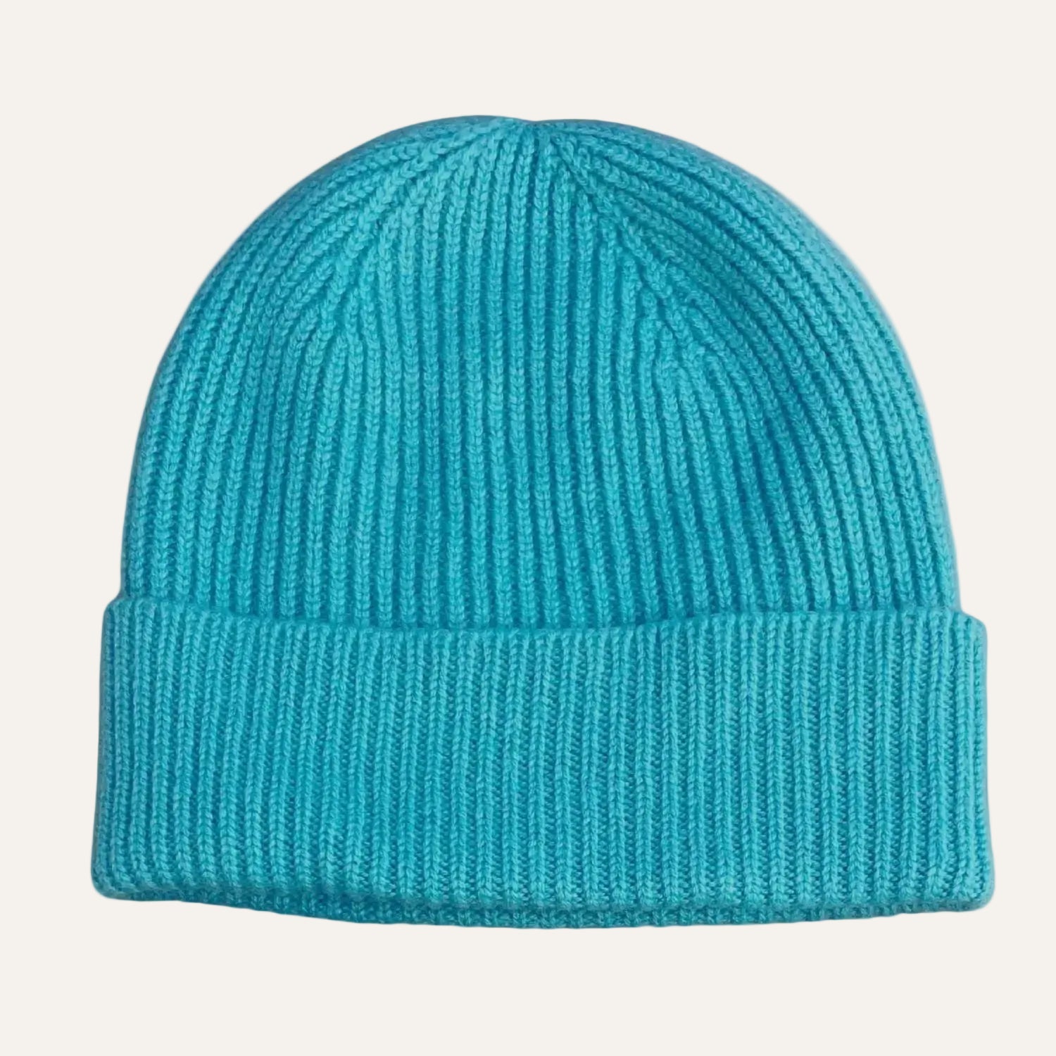 turquoise pure cashmere winter beanies for men and women Made in Scotland