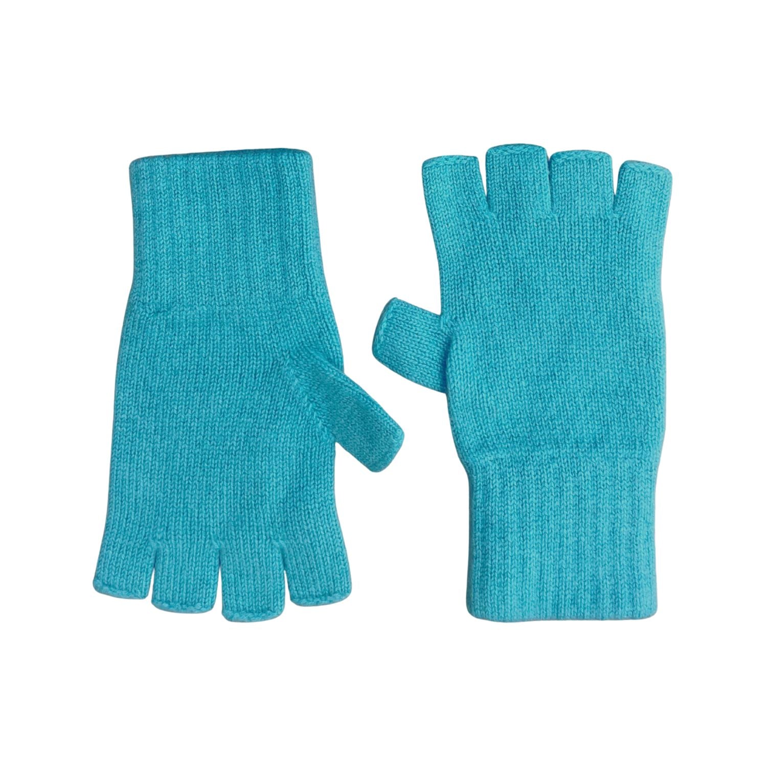 The Cashmere Choice - Pure Cashmere Gloves for Men and Women - Turquoise Blue