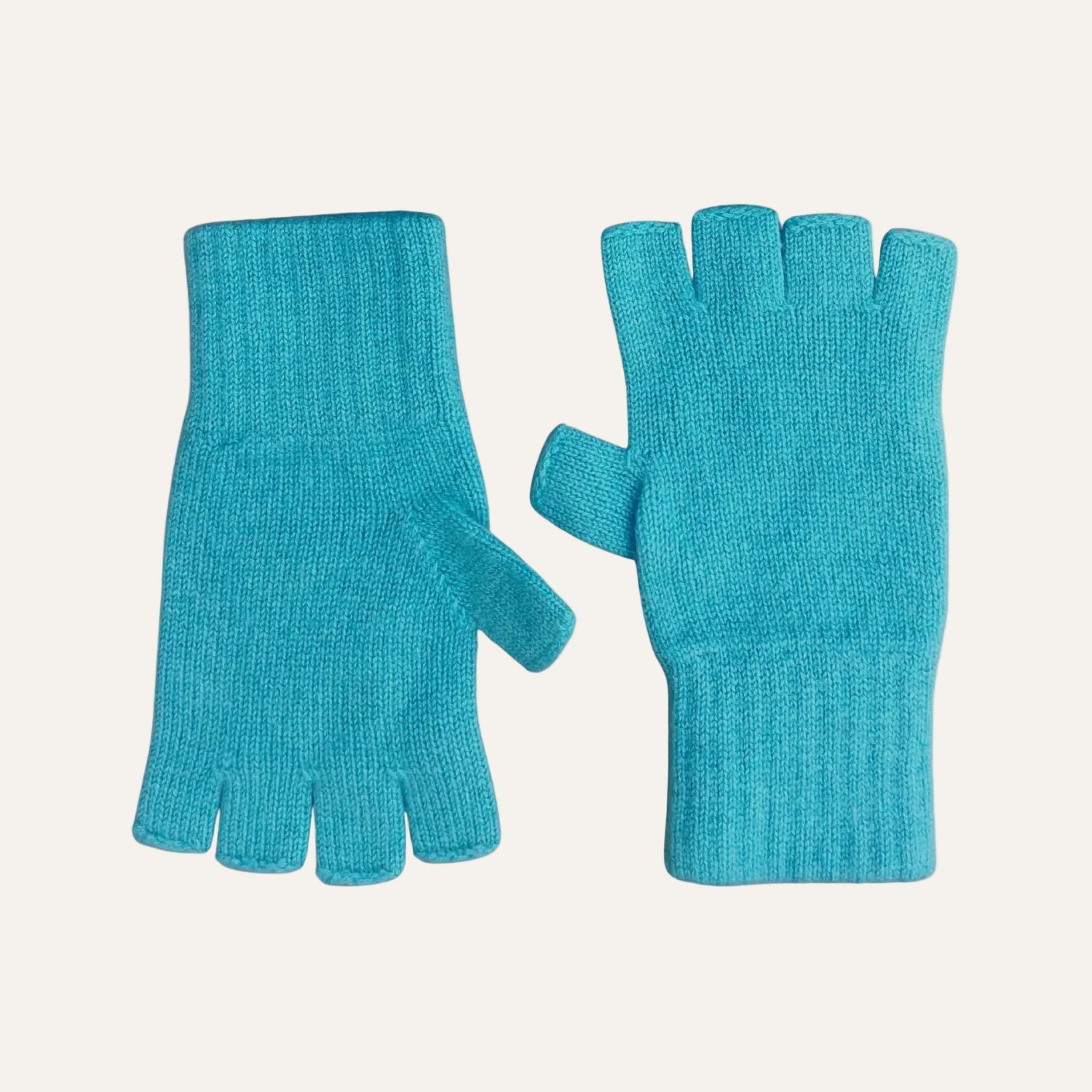 The Cashmere Choice - Pure Cashmere Gloves for Men and Women - Turquoise Blue