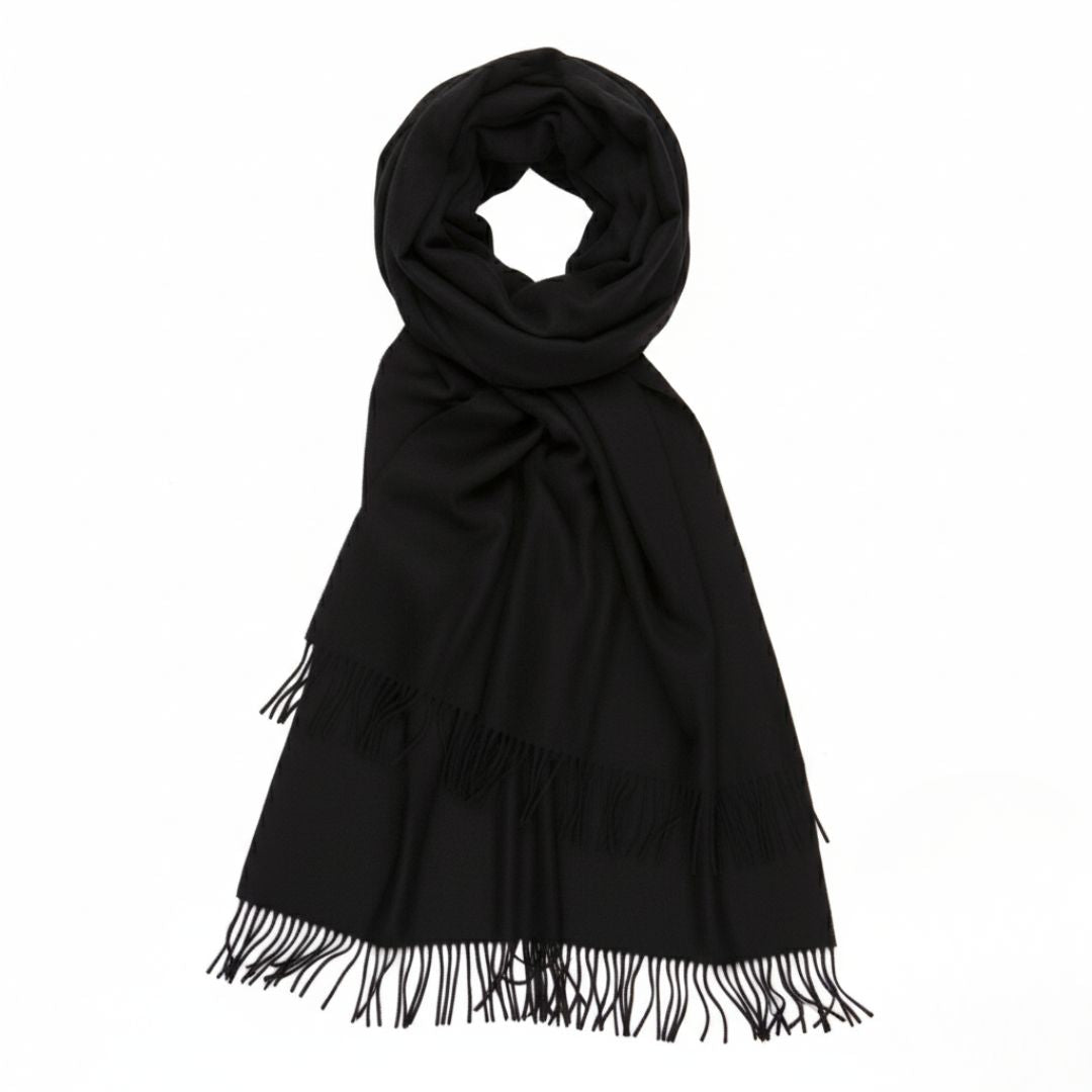 Christmas Gift Idea - Luxury Cashmere Stole - Wrap - Womans Large Cashmere Scarf - Black
