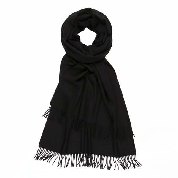 Christmas Gift Idea - Luxury Cashmere Stole - Wrap - Womans Large Cashmere Scarf - Black