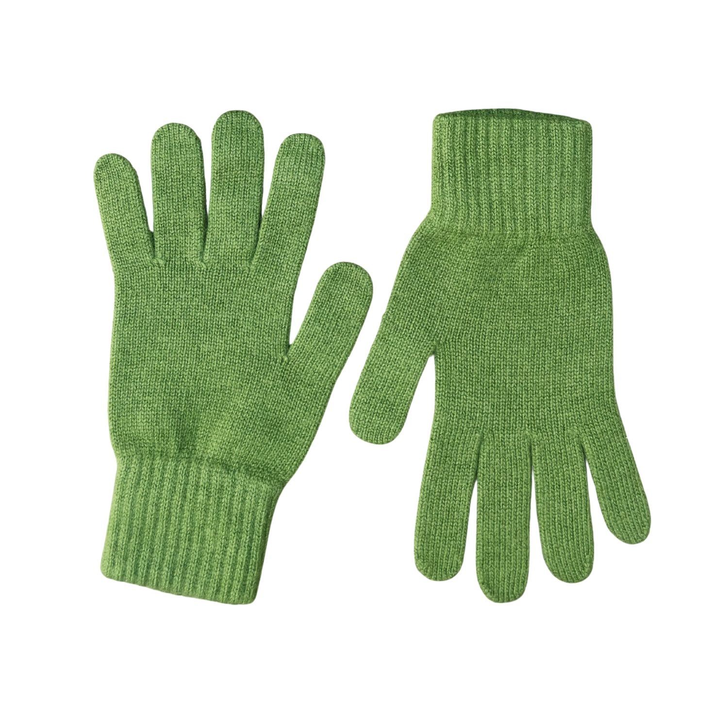 Women Cashmere Winter Gloves - Green
