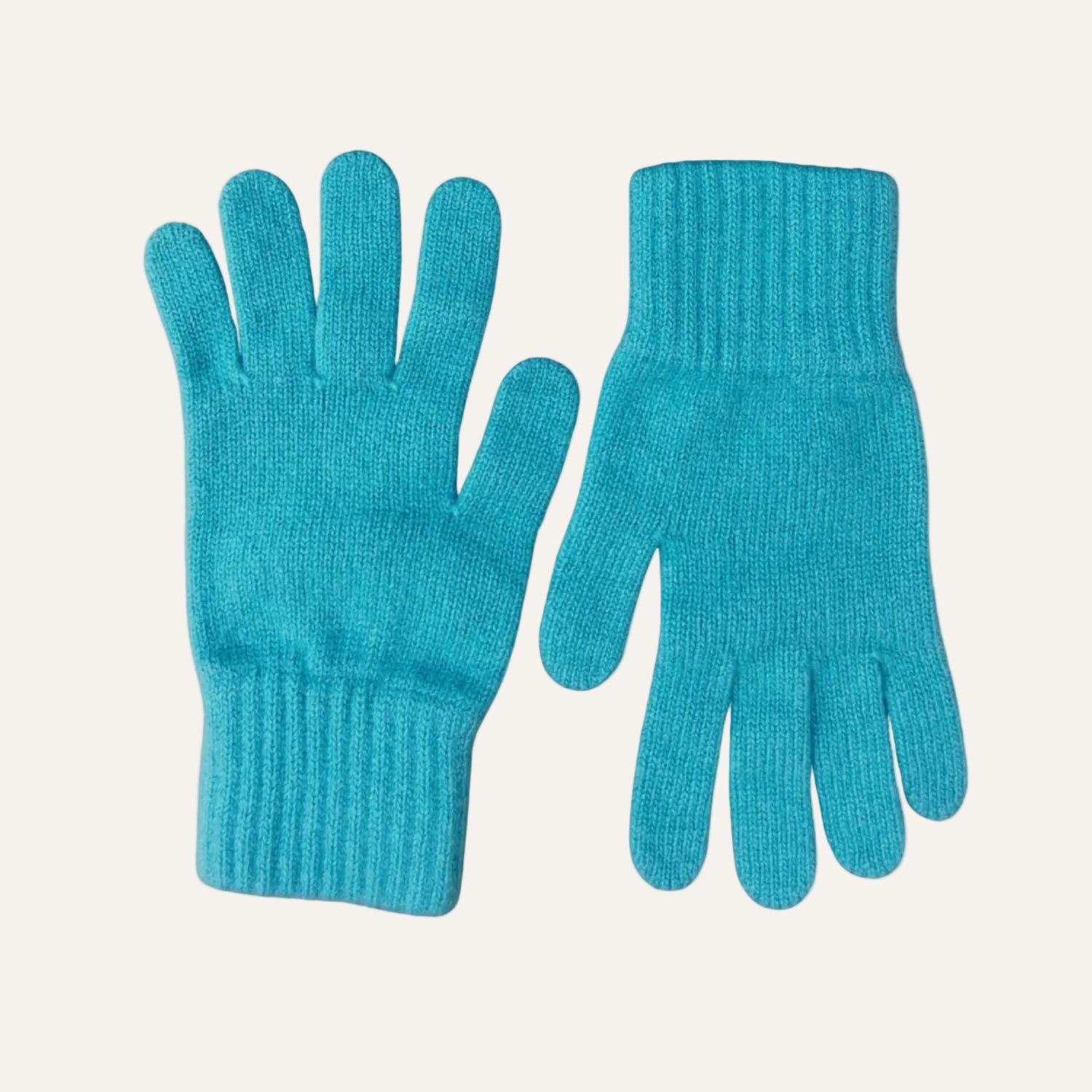 Women Cashmere Winter Gloves - Turquoise