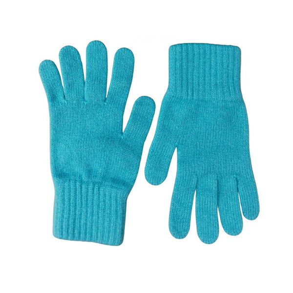 Women Cashmere Winter Gloves - Turquoise