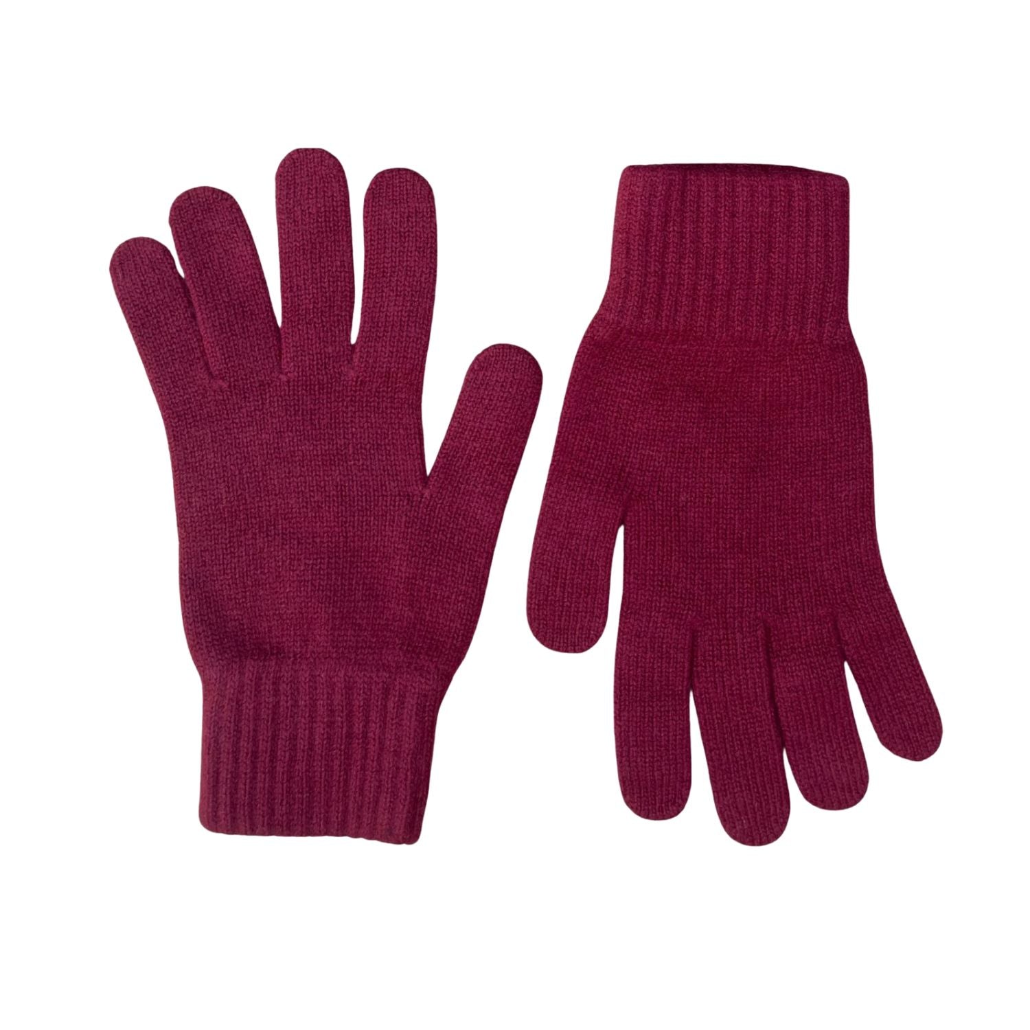 The Cashmere Choice - Burgundy Wine Cashmere Winter Gloves for Men