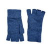 Pure Cashmere Fingerless Gloves for Men Blue