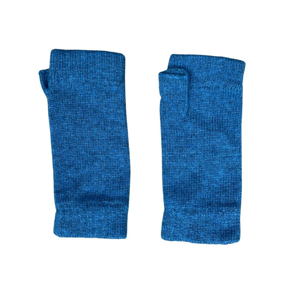 The Cashmere Choice - Wrist Warmers for Ladies - Cashmere Mittens - Blue