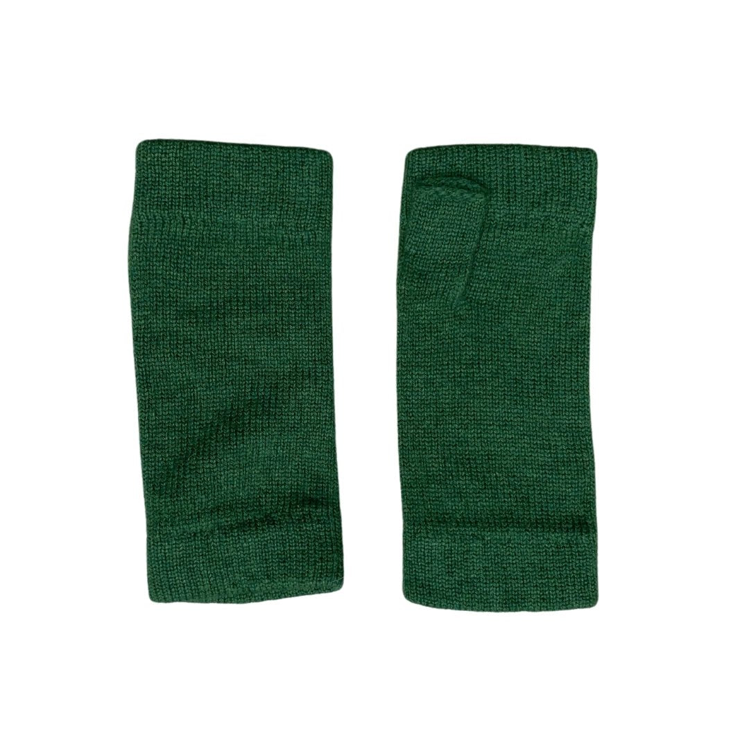 The Cashmere Choice - Wrist Warmers for Ladies - Cashmere Mittens - Green