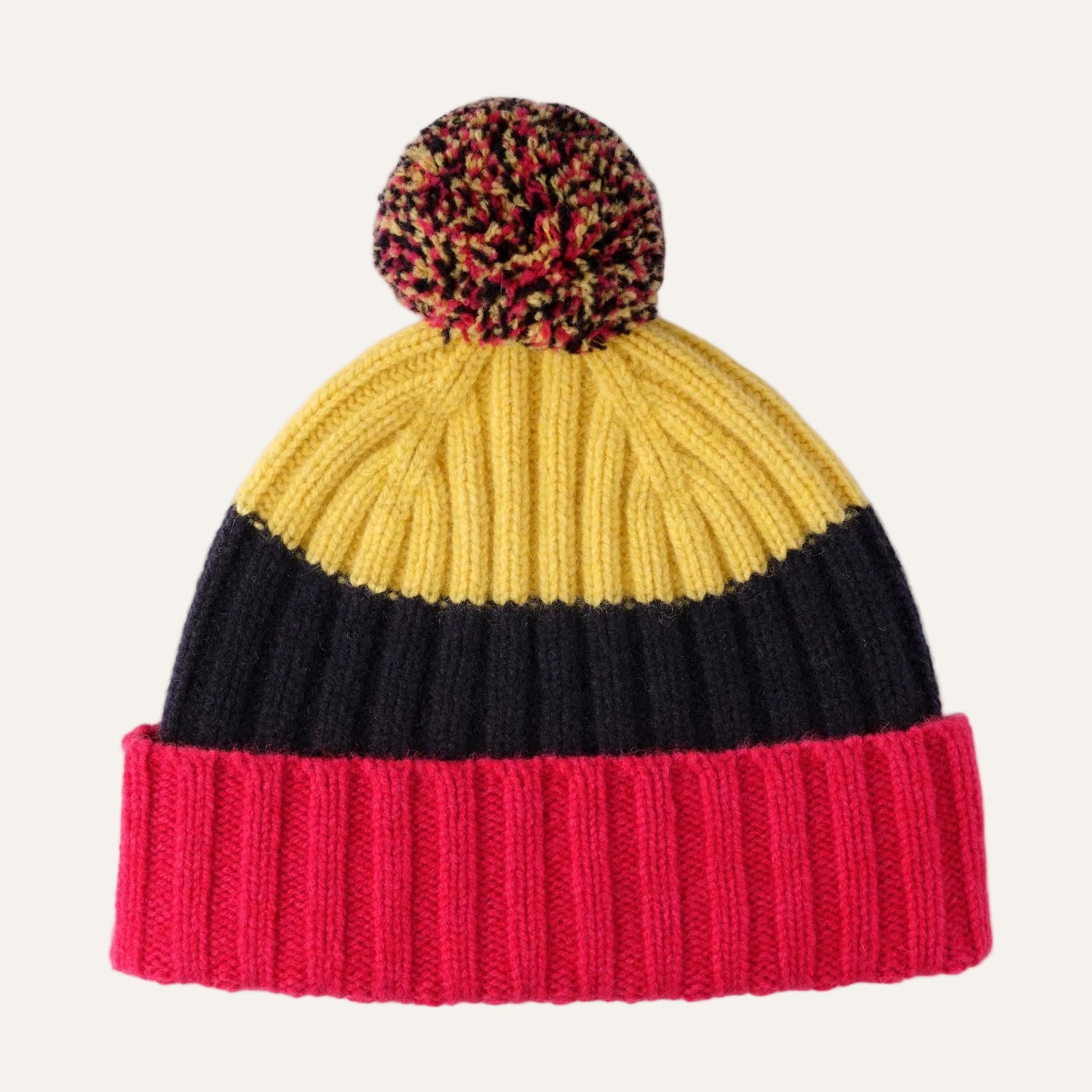 Chuncky lambswool beanie hat for ladies - red