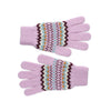 Pure Lambswool Ladies Gloves - Patterned Christmas Gloves - Lilac