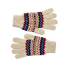 Pure Lambswool Ladies Gloves - Patterned Christmas Gloves - Natural Beige