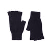 Fingerless Ladies Gloves - Half Finger Lambs Wool Gloves - Navy Blue