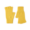 Fingerless Ladies Gloves - Half Finger Lambs Wool Gloves - Yellow- Yellow