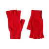 Fingerless Ladies Gloves - Half Finger Lambs Wool Gloves - Dubonnet Red