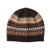 Fairisle Lambswool Beanie Hat for Men - Scotland Lochinver | Brown | The Cashnere Choice
