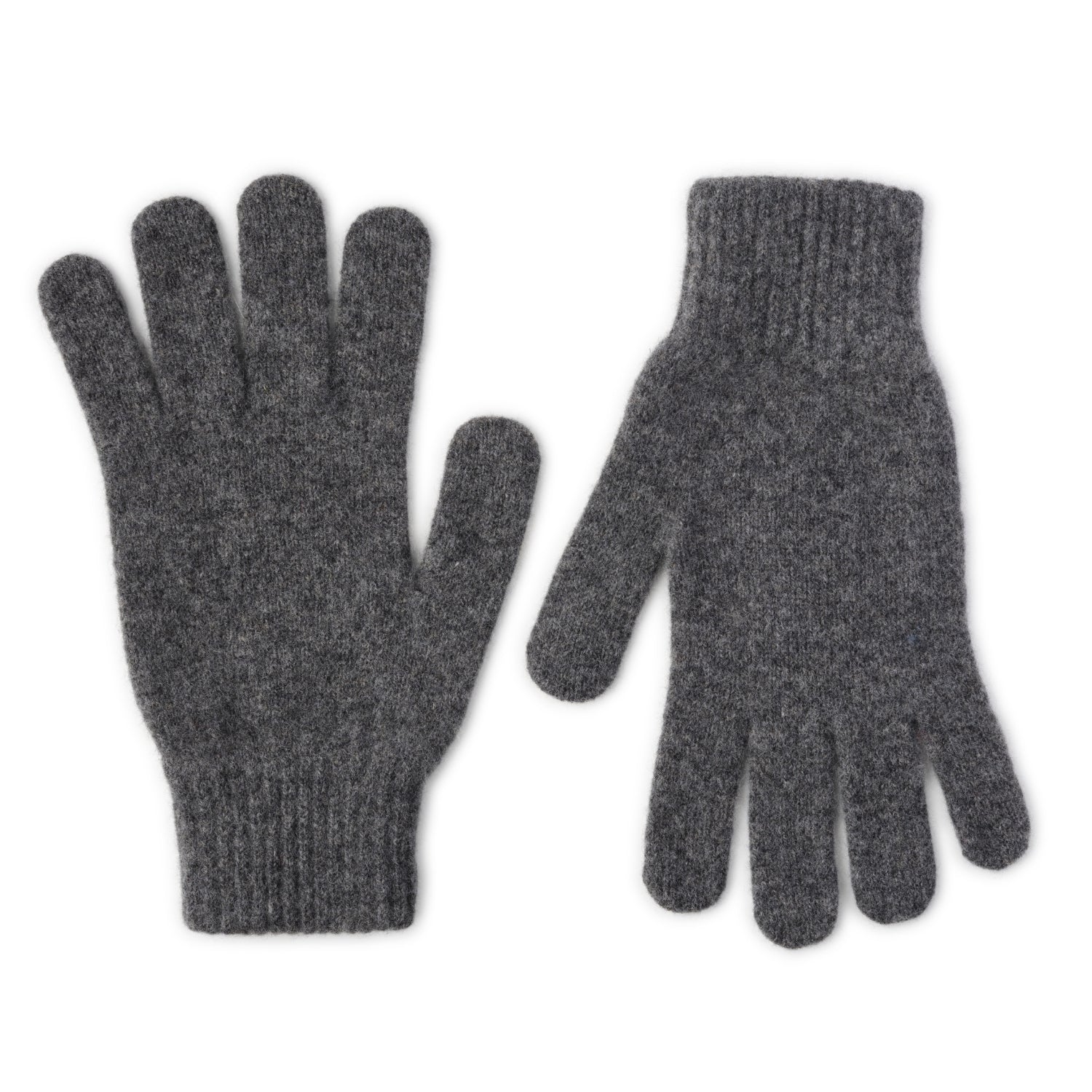 Lambswool Winter Gloves - Mens Wool Gloves UK - grey - Lomond Lambswool
