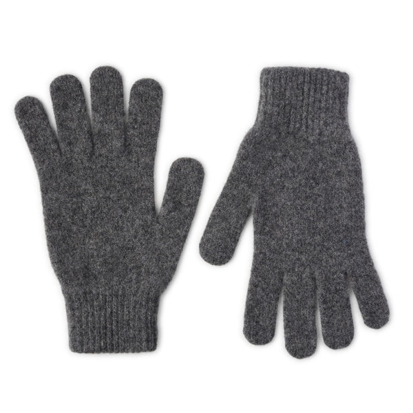 Lambswool Winter Gloves - Mens Wool Gloves UK - grey - Lomond Lambswool