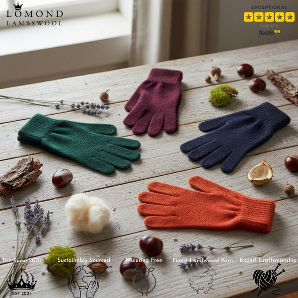 Lambswool Winter Gloves - Mens Wool Gloves UK - Lifestyle Image 1 - Lomond Lambswool