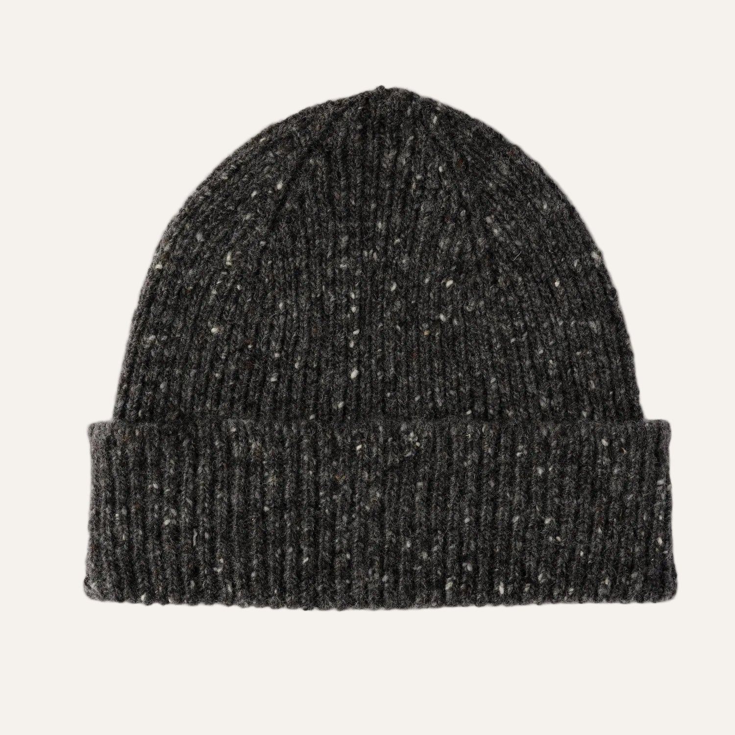 Mens Chunky Beanie | Donegal Wool | Grey | The Cashmere Choice
