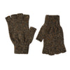 Wool fingerless gloves for Men  | Donegal Wool | Brown | The Cashmere Choice