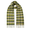 Checked Cashmere Scarf - Kelp Green Wine Overcheck