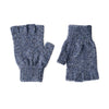Wool fingerless gloves for Men  | Donegal Wool | Denim Blue | The Cashmere Choice