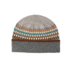 Ladies Patterned Wool Beanie Hat | Corra | Lomond - Grey