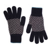 Ehically Sourced Mens Pure Wool Gloves | Navy Herringbone | The Cashmere Choice