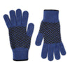 Ethically Sourced Mens Pure Wool Gloves | Blue Herringbone | The Cashmere Choice