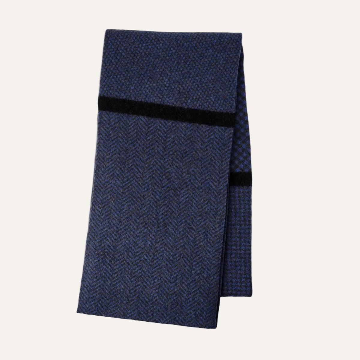 Men’s herringbone scarf in pure lambswool