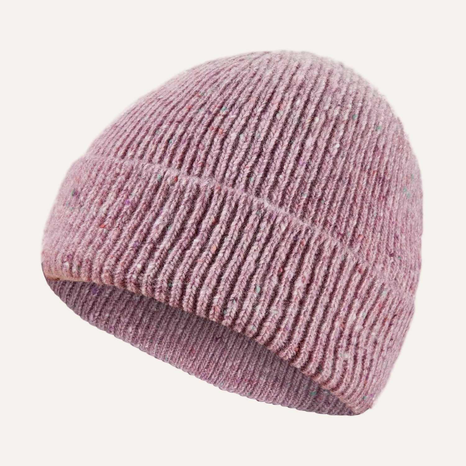 Colourful Chunky Beanie Hat | Unisex Knit hat | Donegal Wool in Pink | The Cashmere Choice