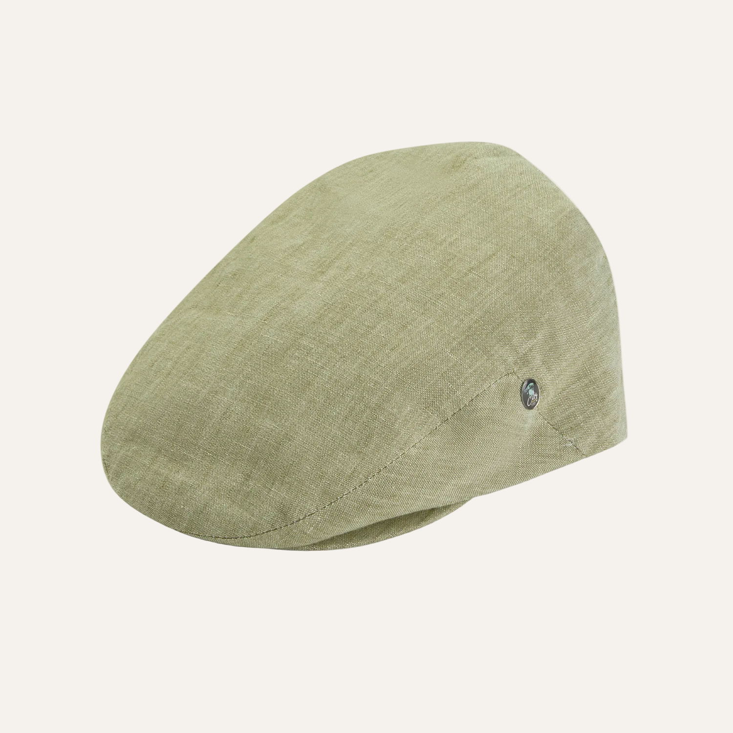 Mens Summer Cap | Linen | Green | City Sport
