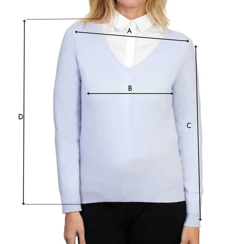 Ladies Cashmere V Neck Sweater
