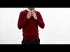 Man wearing red cashmere sweater