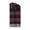 Tartan Cashmere Scarf Black Stewart 
Folded