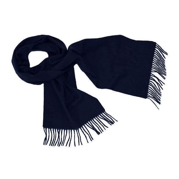 Navy Blue Cashmere Scarf | buy at The Cashmere Choice | London