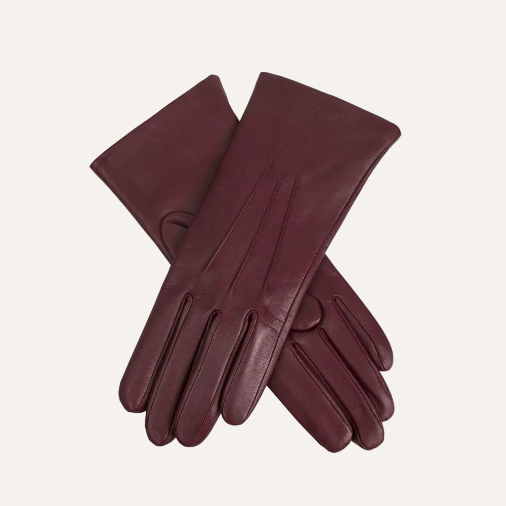 Dents cashmere lined gloves for women - claret