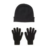 Black cashmere hat and gloves set 