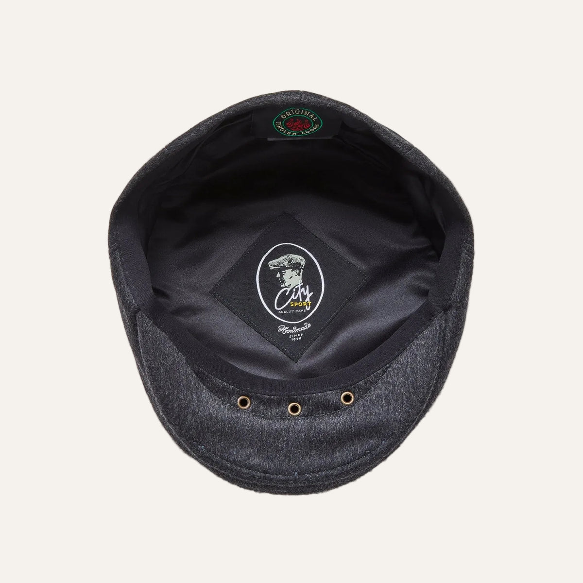 City Sport - Cool Comfort - Loden Wool Flat Cap - Charcoal Grey 1541