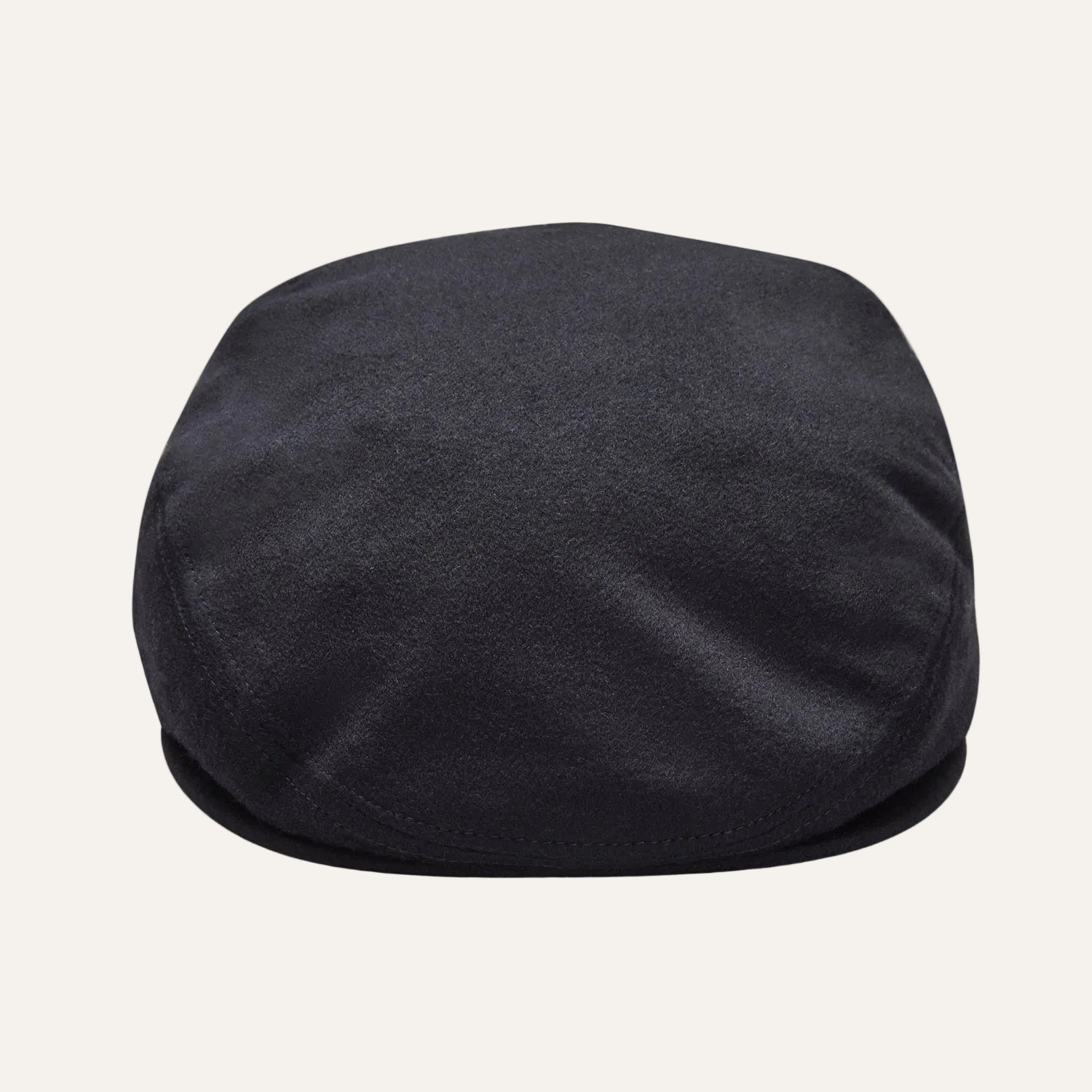 Black Cashmere Flat Cap by CitySport | Front View | The Cashmere Choice