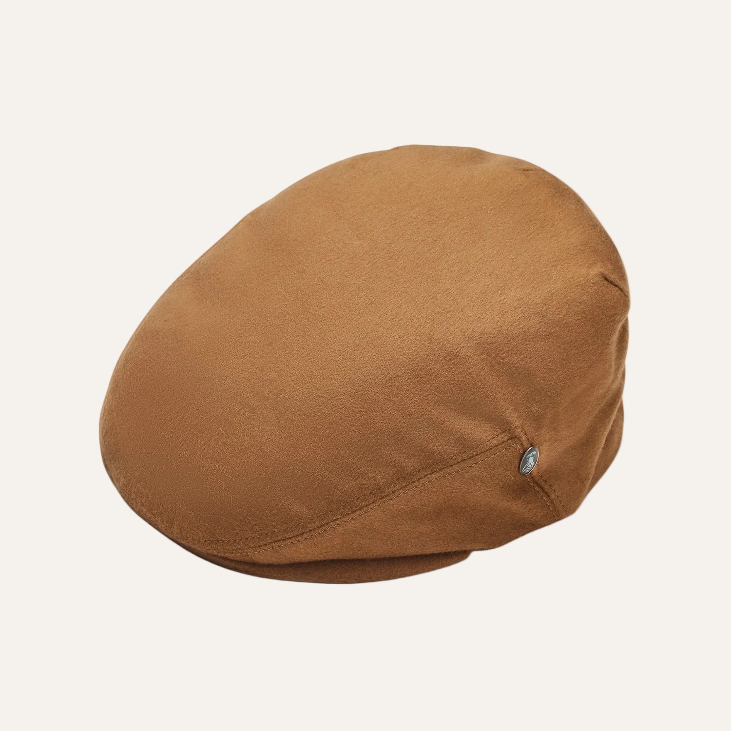 Camel Cashmere Flat Cap for Men by CitySport | Side View | The Cashmere Choice