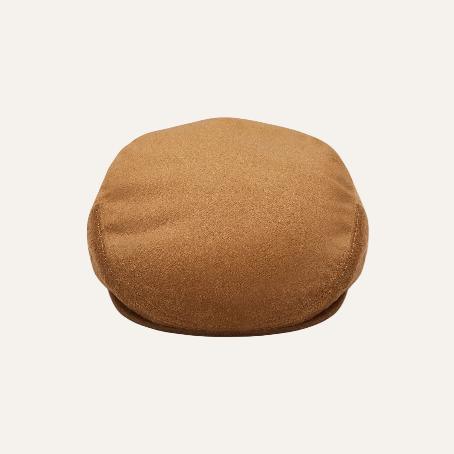 Camel Cashmere Flat Cap for Men by CitySport | Front View | The Cashmere Choice